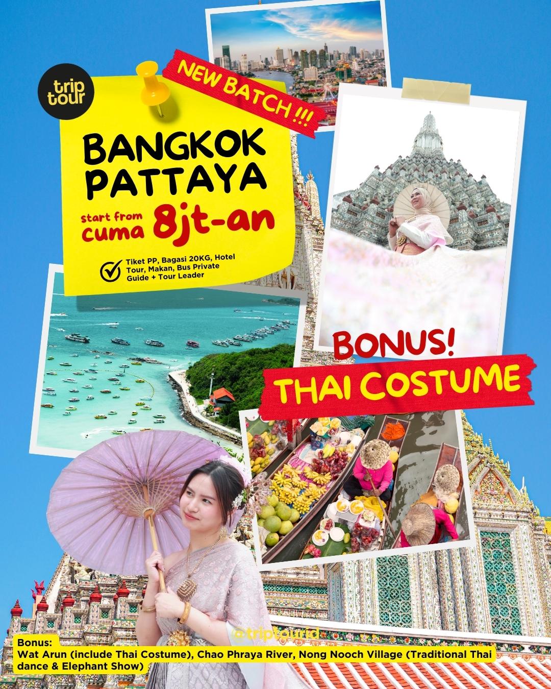 New Year Holiday - Bonus Thai Costume Asia Bangkok Pattaya 5 Days By SL