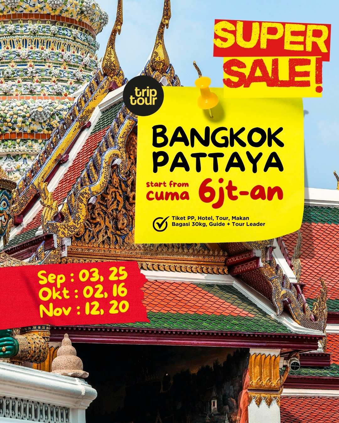Super Sale Asia Bangkok Pattaya 5 Days By MH