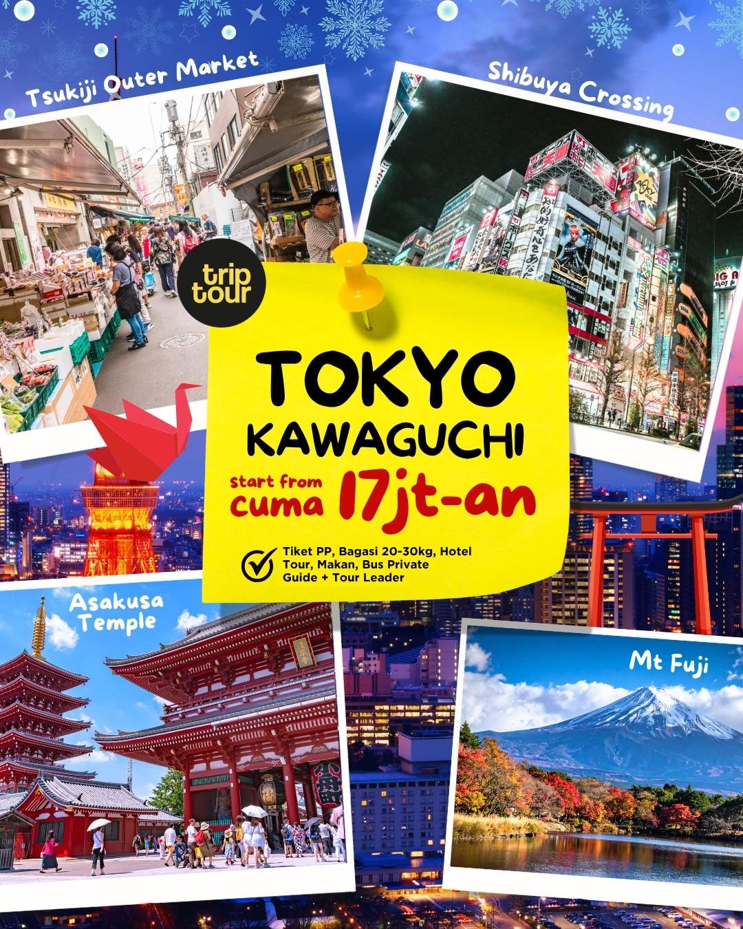 Winter Jepang Tokyo Kawaguchi 6 Days By MH