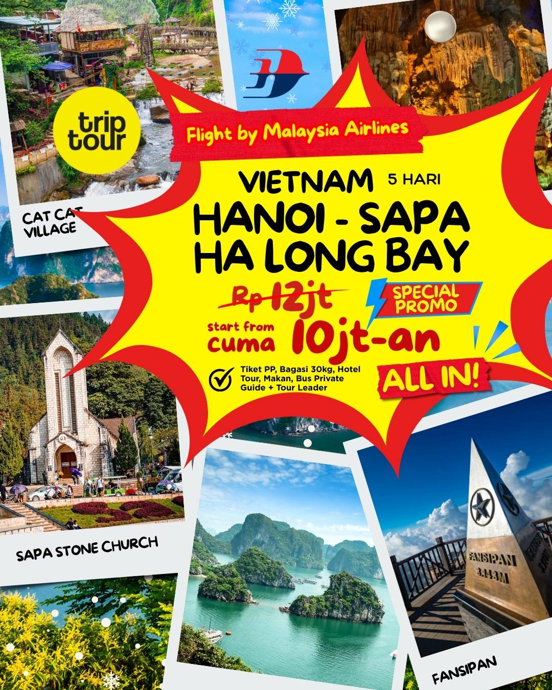 Consortium I Wonderful {Dec-May'27} Asia Vietnam Hanoi Sapa 5 Days By MH