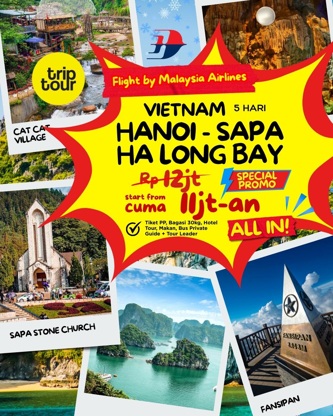 Wonderful {Dec: 14} Asia Vietnam Hanoi Sapa 5 Days By MH