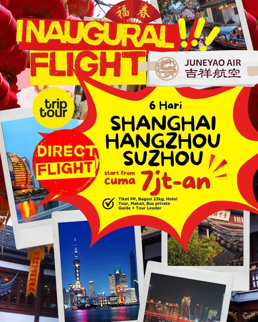 Shanghai - Hangzhou - Suzhou Asia China 6 Days By HO