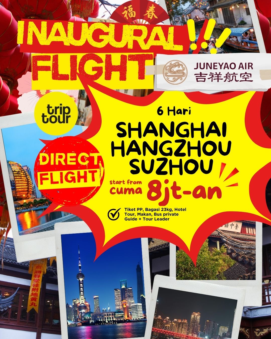 Shanghai - Hangzhou - Suzhou Asia China 6 Days By HO