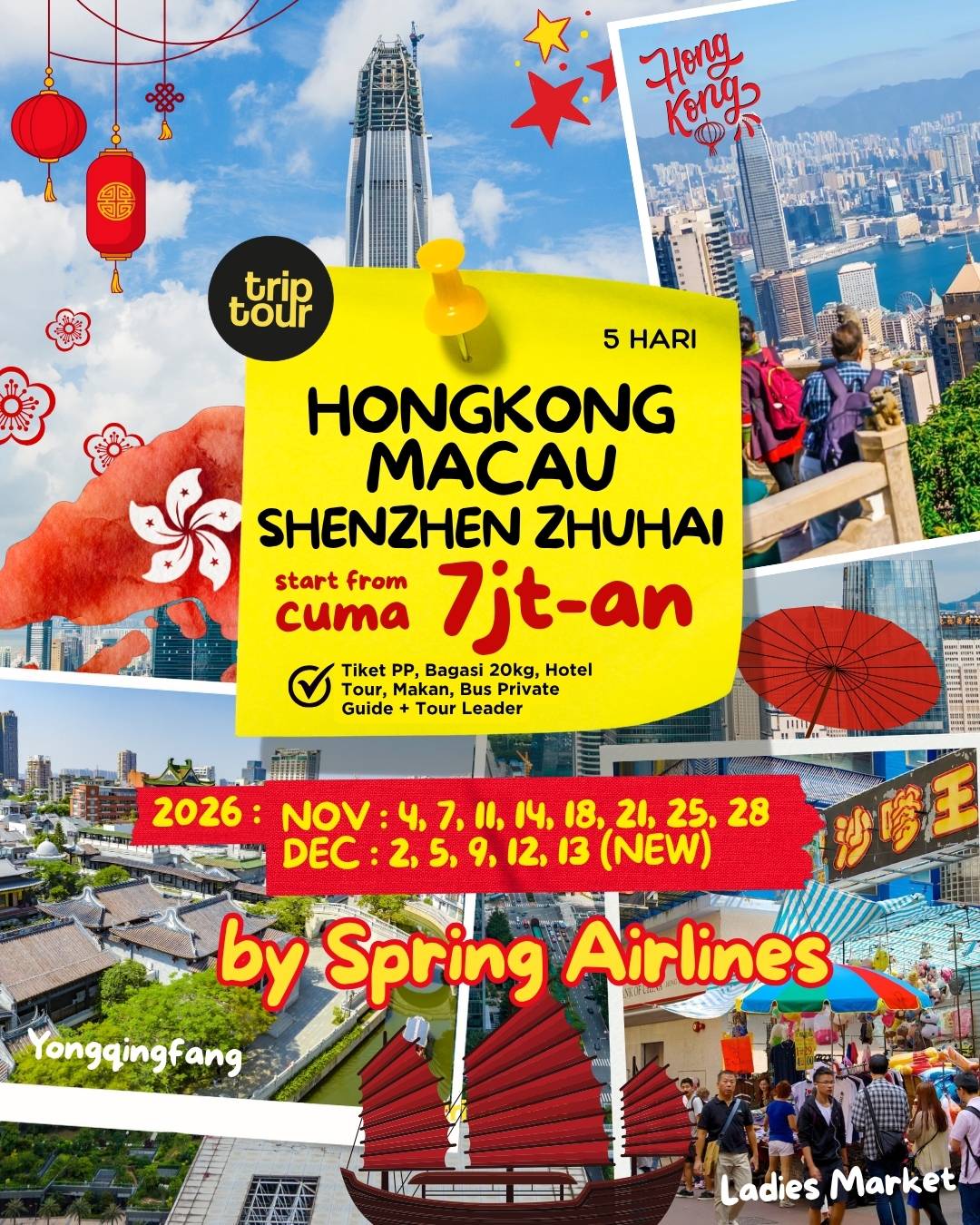 Shenzhen Zhuhai Macau Hong Kong | Consortium I {Nov-Dec} Asia Hongkong Macau 5 Days By 9C